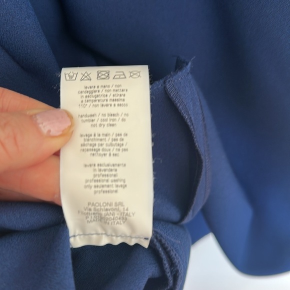 Designer MSGM blue ruffle crepe mini dress 40 US 6 - Picture 8 of 9